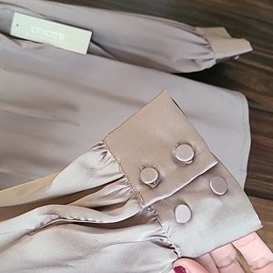 Chicos long sleeve top, silky fabric. New ! NWT!